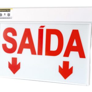 Luminária de Saída de Emergência - DPLUMEN SAÍDA VERMELHA